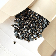 Термостразы Jet Hematite SS16, 100 штук