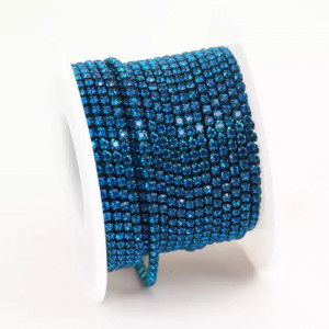 Стразовая лента Capri Blue (база Capri Blue)