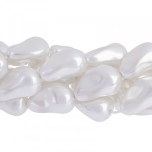 Жемчуг Swarovski барочный капля (арт. 5843) 16 мм White, 1 штука