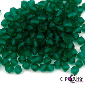 Биконусы PRECIOSA Emerald матовые 4 мм, 20 штук
