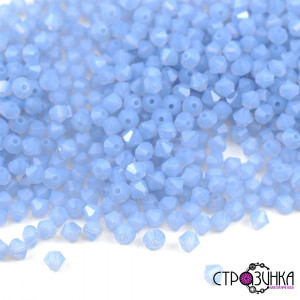 Биконусы PRECIOSA Light Sapphire Opal 4 мм, 20 штук