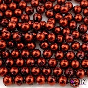 Жемчуг Preciosa MAXIMA Dark Copper 6 мм, 10 штук
