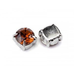 Шатон с кристаллом Swarovski Smoked Topaz