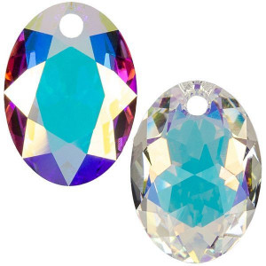 6438 Подвеска Swarovski Elliptic Cut Crystal AB - 11,5 mm