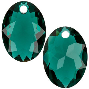 6438 Подвеска Swarovski Elliptic Cut Emerald - 11,5 mm