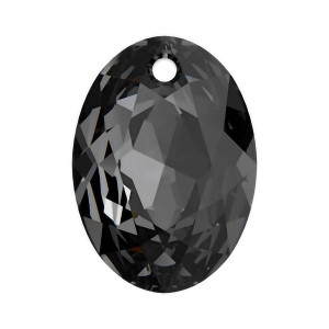 6438 Подвеска Swarovski Elliptic Cut Crystal Silver Night - 11,5 mm