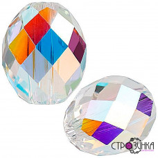 5044 Swarovski Бусины Olive Briolete 5х4 мм – Crystal AB, 10 штук