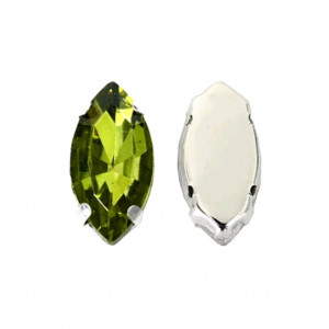 Стразы в цапах Лодочка Olivine