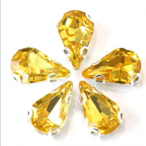 Стразы в цапах Слеза Topaz