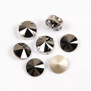Rivoli Jet Hematite в оправе (хрусталь)