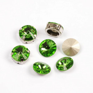 Rivoli Peridot в оправе (хрусталь)