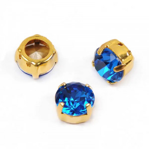 Шатон Capri Blue в золотой оправе (хрусталь)