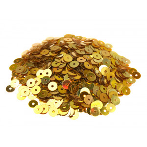 Пайетки плоские 4 мм. Oro Irise Metallizzati (2215)